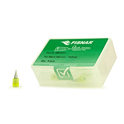 Fisnar QuantX™ 5901011 Micron-S Precision Micro Bore Nozzle Yellow 50 um Exit