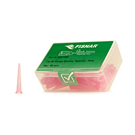 Fisnar QuantX™ 8001266 Luer Lock Double Tapered Tip Pink 1.25 in x 20 ga